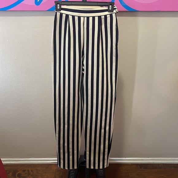 Moschino Cheap Chic Black White Striped Pants - Picture 2 of 9